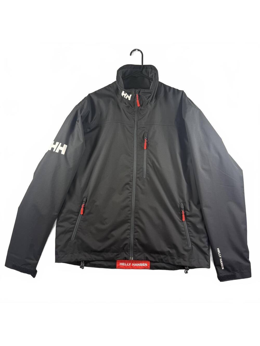 Helly Hansen Crew Midlayer Jacket Men's Black Full Zip Sailing Fleece Lined